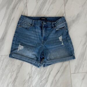 d. jeans Distressed Blue Jean Shorts